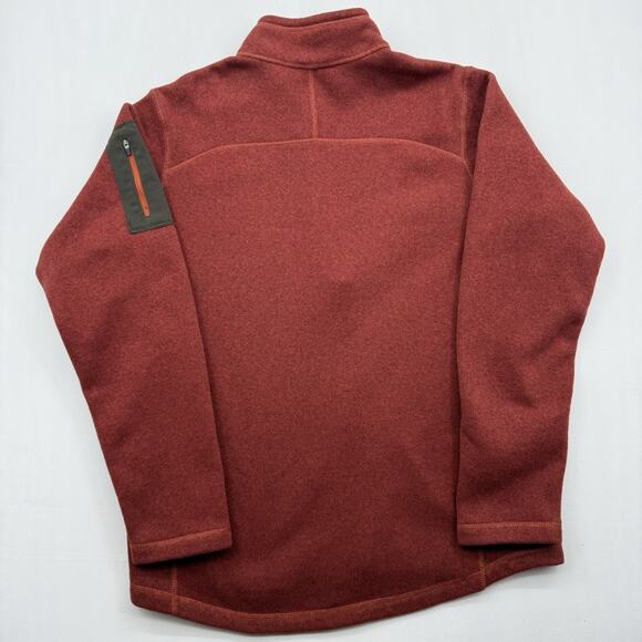 Eddie Bauer 1/4 Zip Fleece Pullover Mens XL Red Long Sleeve Outdoor Pullover - Picture 6 of 6